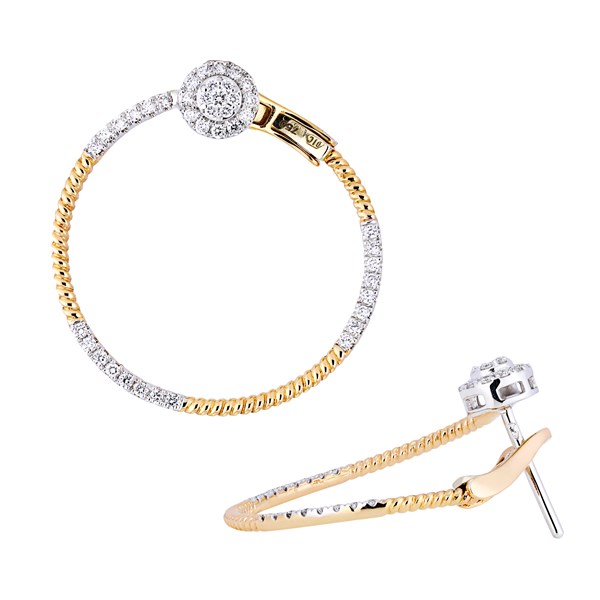 Picture of Earrings Liana - pink + white 